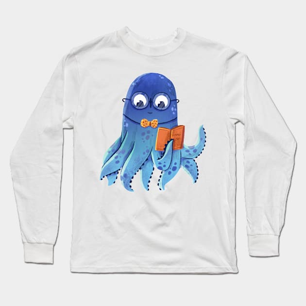 Wise Octopus Long Sleeve T-Shirt by Auvrea Studio